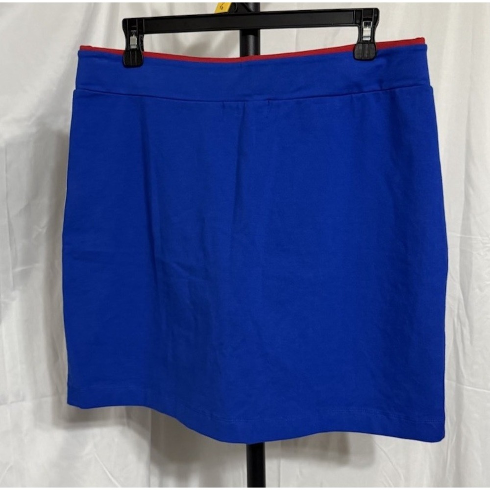 LRL Ralph‎ Lauren Active Womens Skort Skirt Size Medium Blue Stretch zip Pockets - Picture 2 of 7